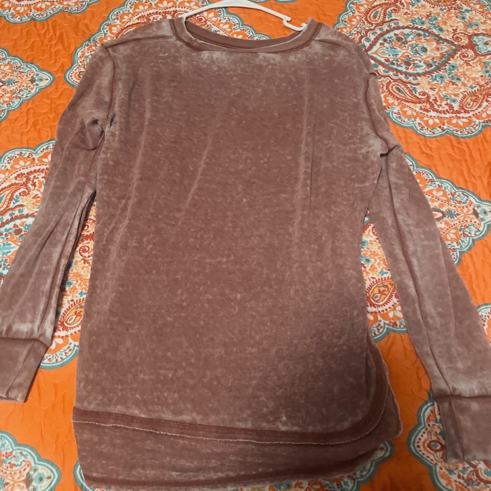 ocean drive light red oversized long sleeve
